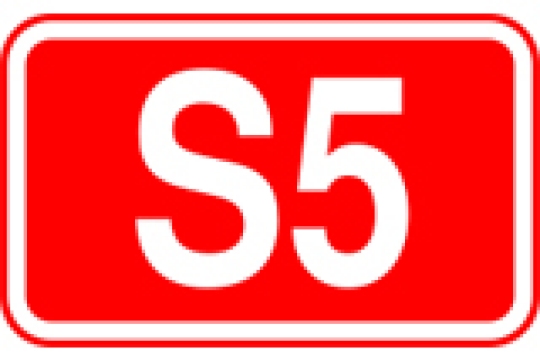 Trasa S5 - znak - S5