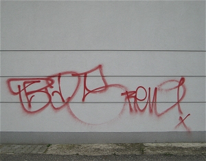 Graffiti na murze - Rafał Regulski