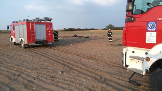 wypadek motolotni - Straż Pożarna Krotoszyn