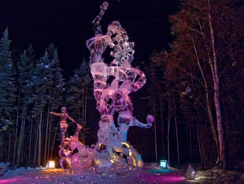 Alaska - rzeźby lodowe 2010 - Kandulscy Ice Team