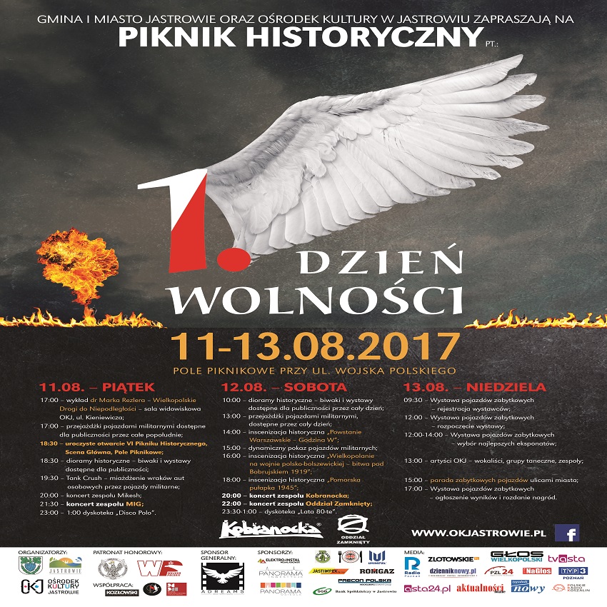 plakat VI Piknik Historyczny 1. Dzień Wolności 2017 - Materiały prasowe