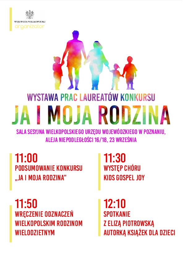Plakat konkurs "Ja i moja rodzina" - Wielkopolski Urząd Wojewódzki