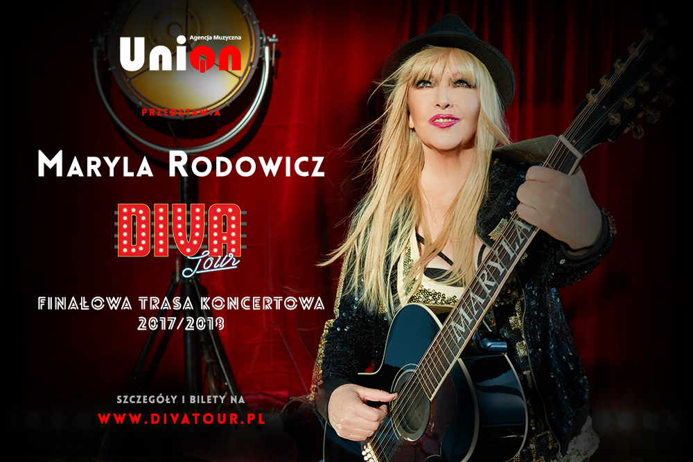 Banner DivaTour Maryla Rodowicz trasa koncertowa - AGENCJA MUZYCZNA UNION