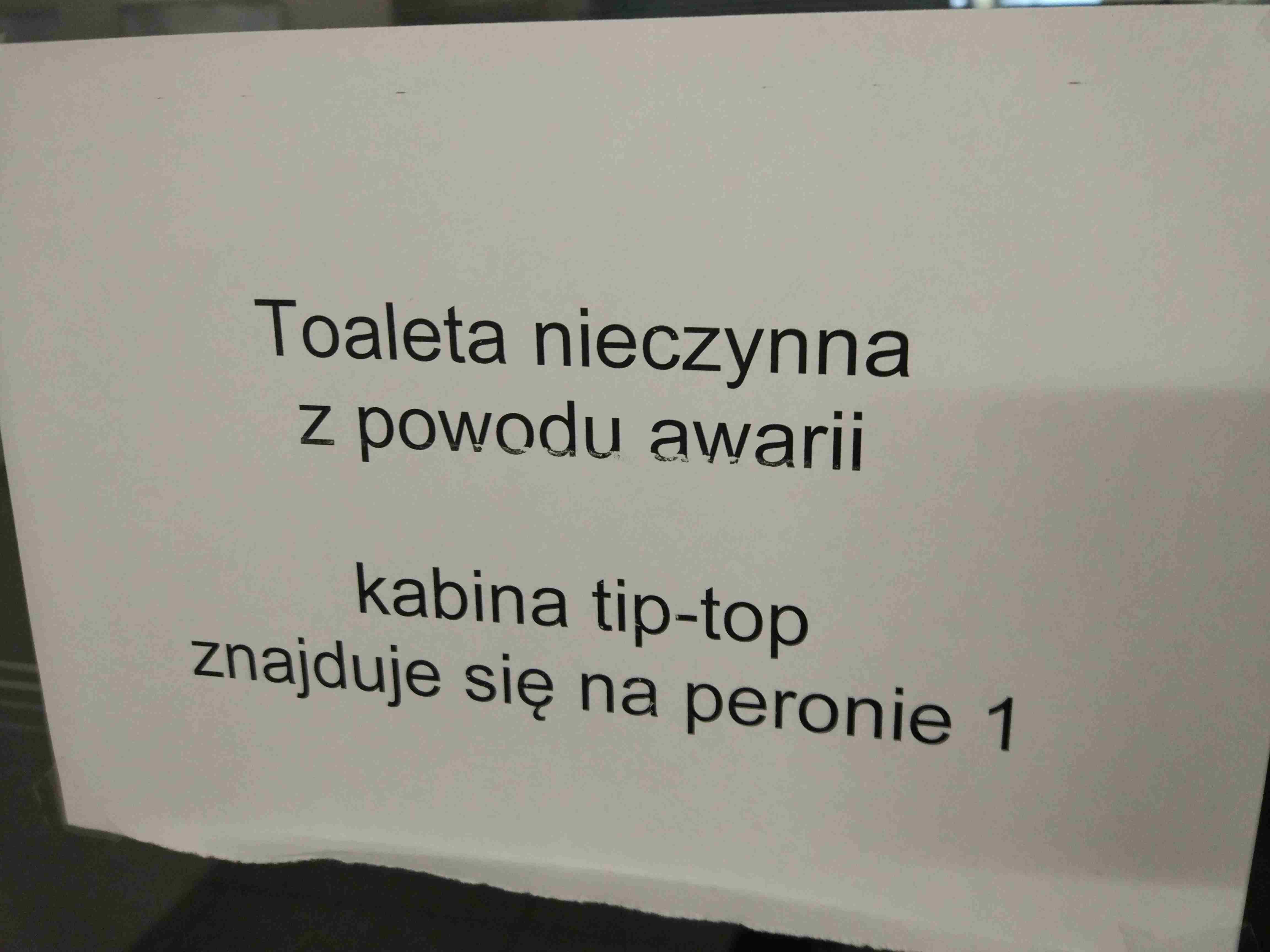 Nieczynne toalety PKP Piła - Przemysław Stochaj