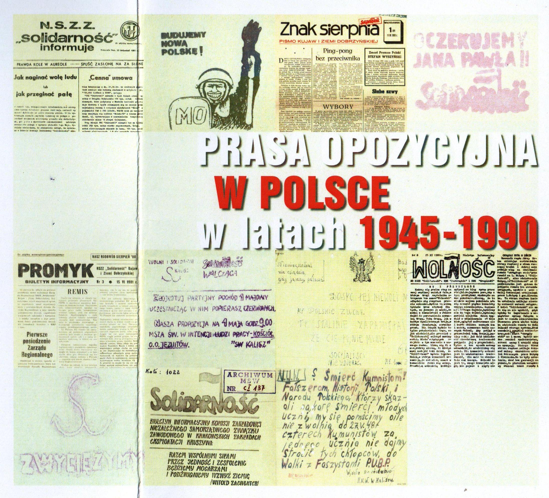 "Prasa opozycyjna w Polsce w latach 1945-1990" - NSZZ Solidarność Kalisz