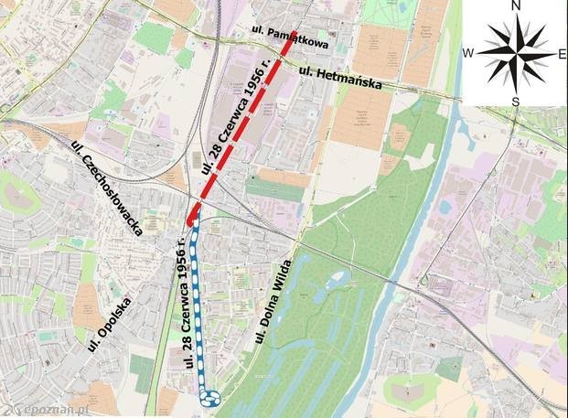 dębina tramwaj mapa - ZTM Poznań