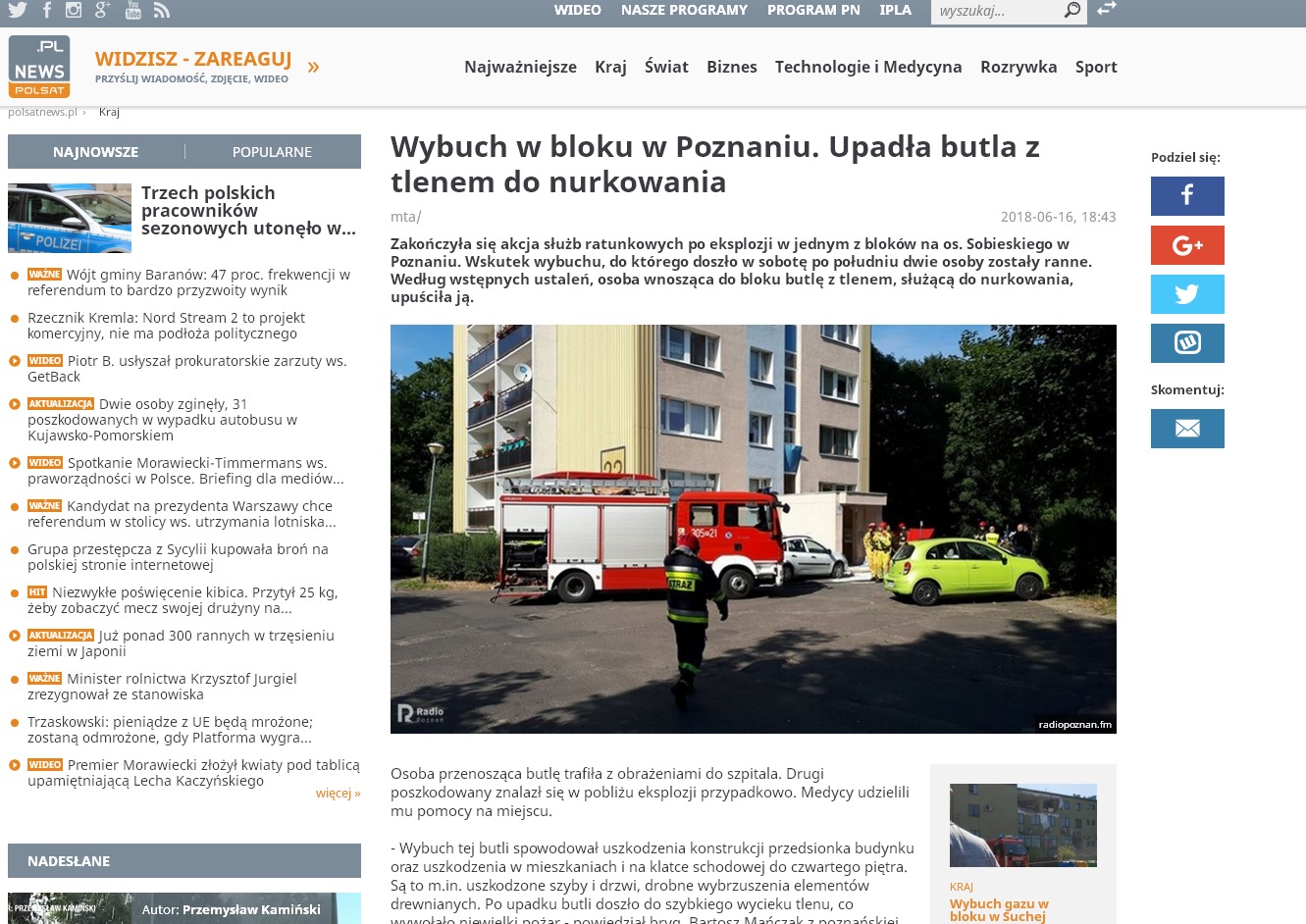 wybuch wydarzenia polsat news - Polsat News