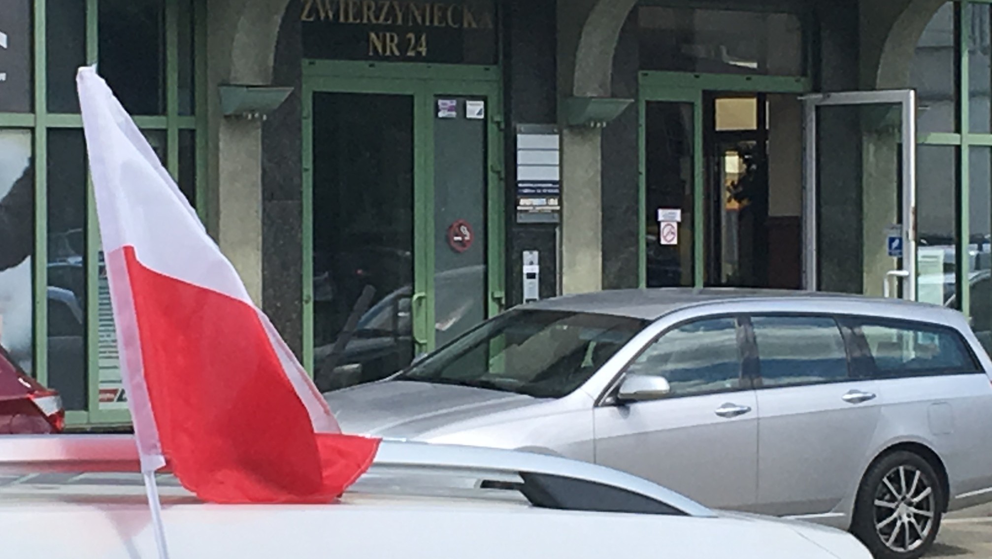 gadżety piłkarskie flaga - Michał Jędrkowiak