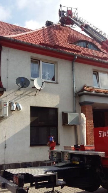 zatrzymanie na dachu - KP PSP Nowy Tomyśl