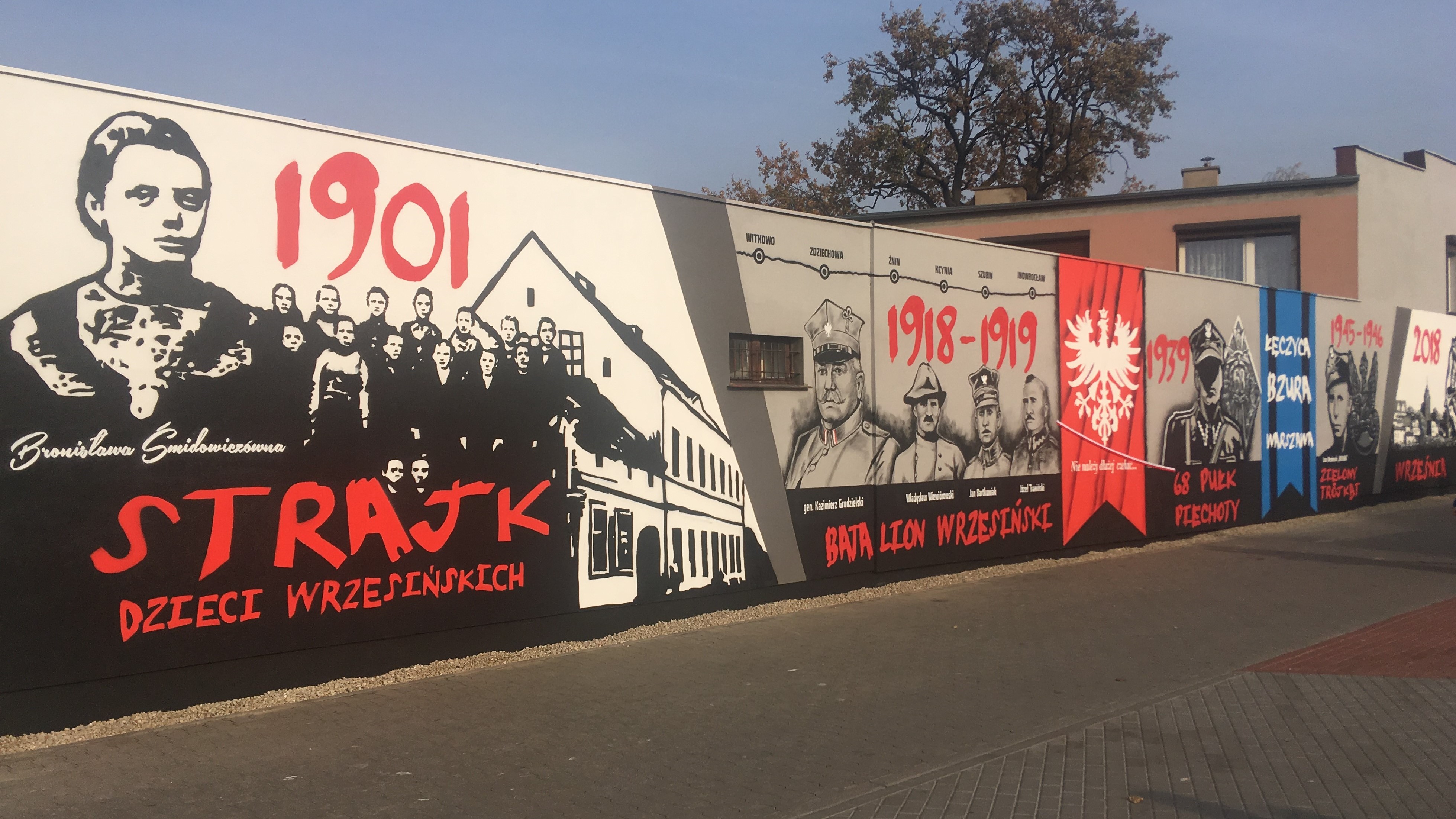 mural niepodległościowy we wrześni - Rafał Regulski