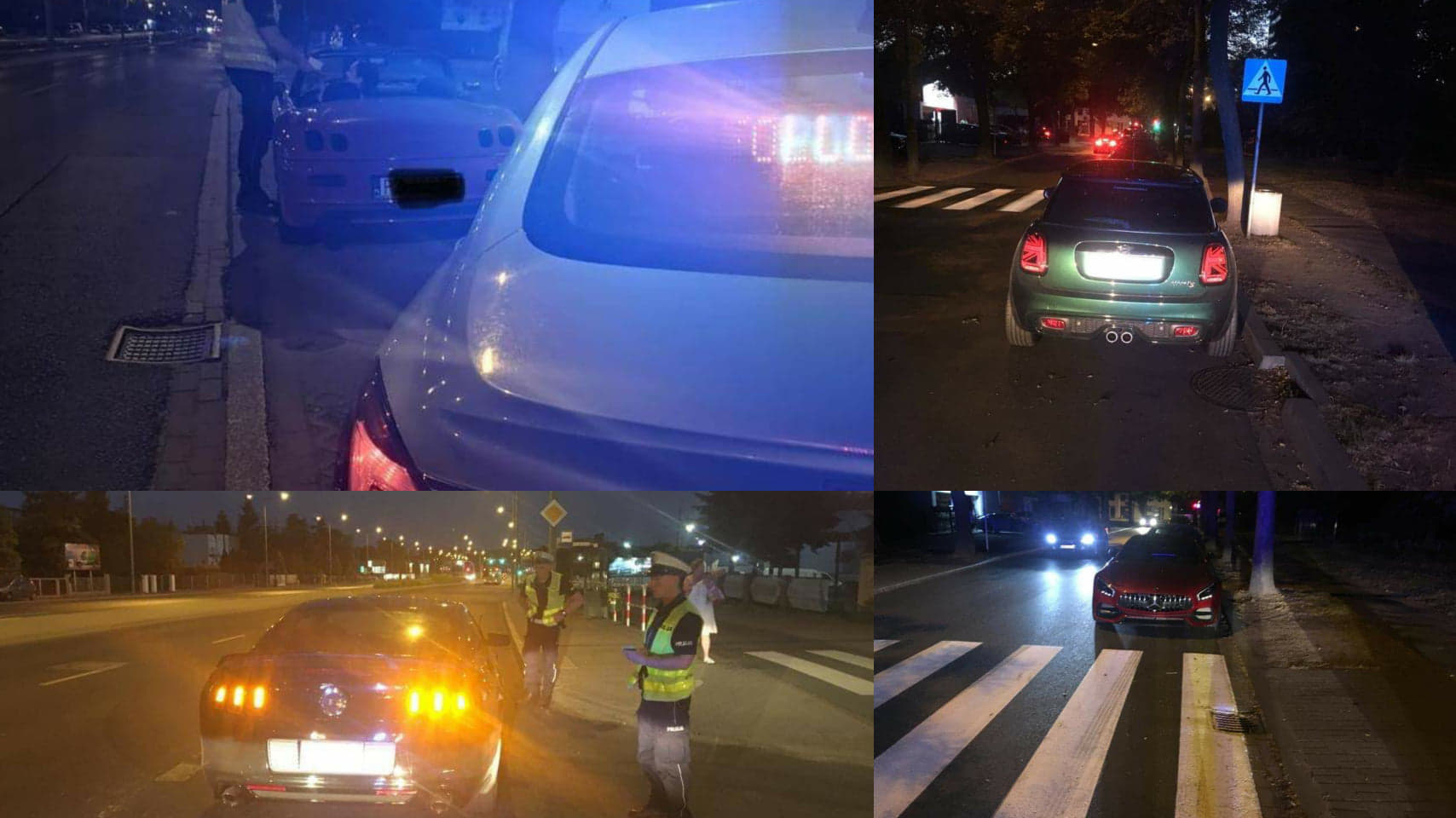 nielegalne wyścigi nocne noc bułgarska policja  - Twitter: Andrzej Borowiak