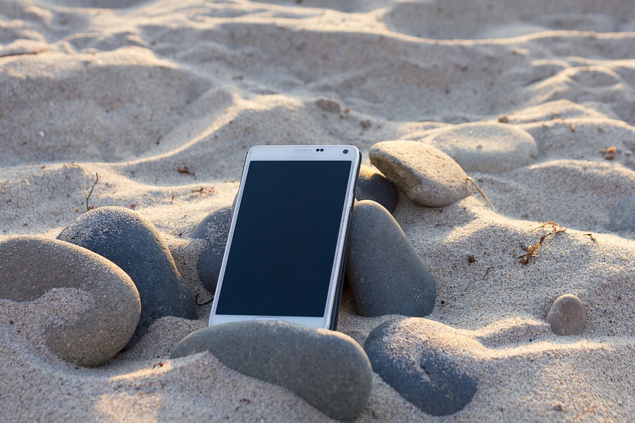 plaża telefon  - Pixabay
