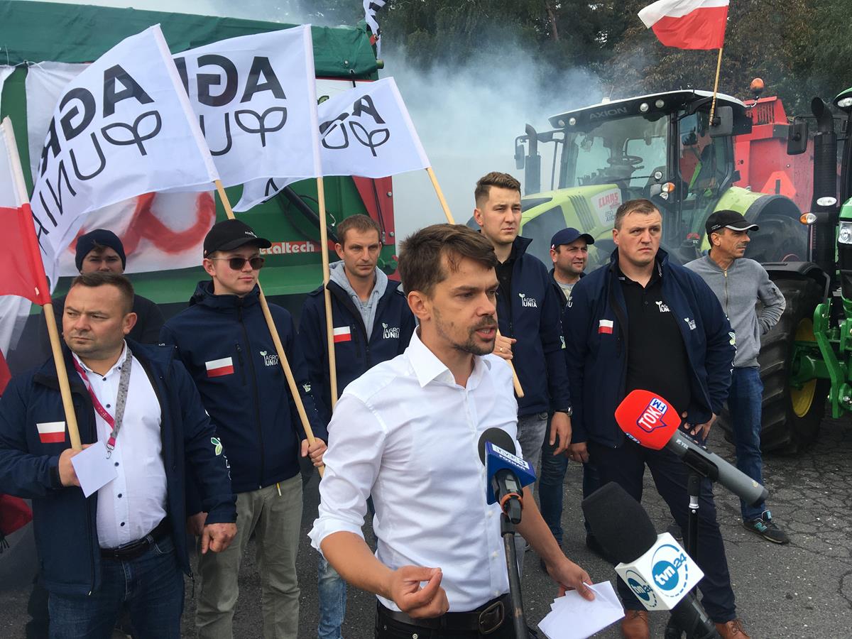 agrounia blokada protest rolników rolnicy - Rafał Regulski - Radio Poznań