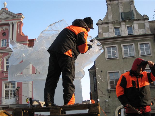 Betlejem Poznańskie, rzeźby lodowe, dzień drugi - 2011 - Magda Konieczna