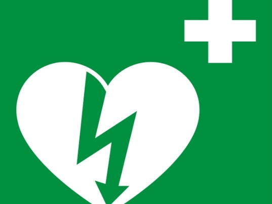 Znak defibrylatora automatycznego - AED