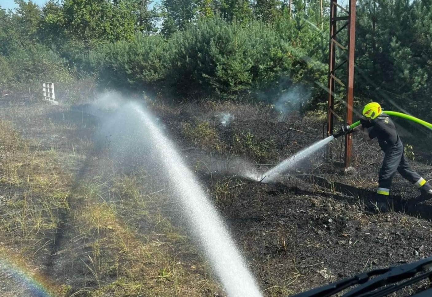 pożar nasypu - OSP Rogoźno