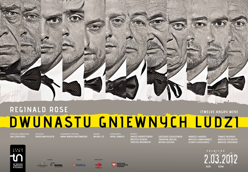 Dwunastu gniewnych ludzi - plakat - Teatr Nowy w Poznaniu