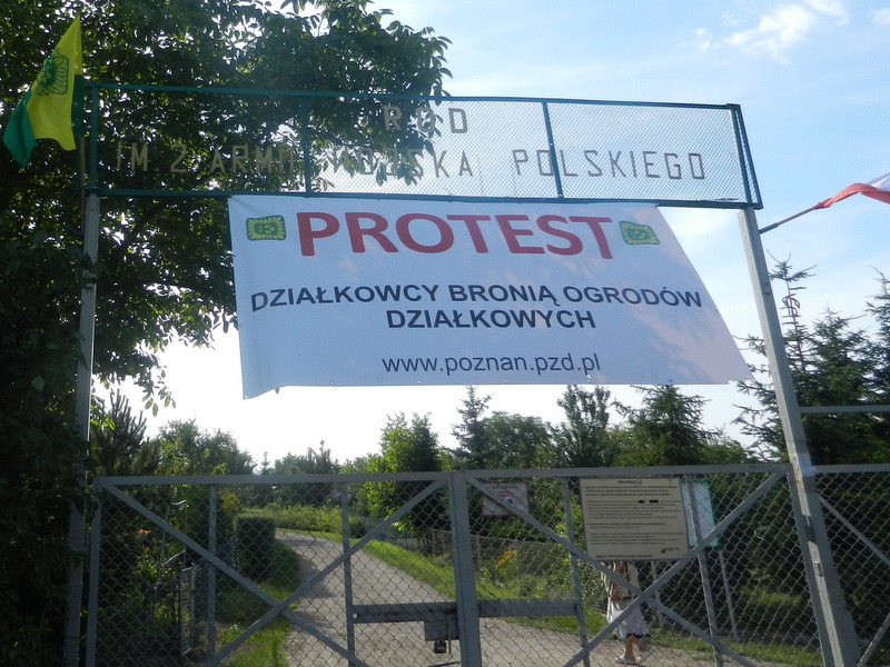 Protest działkowców ws. TK - POD Poznań