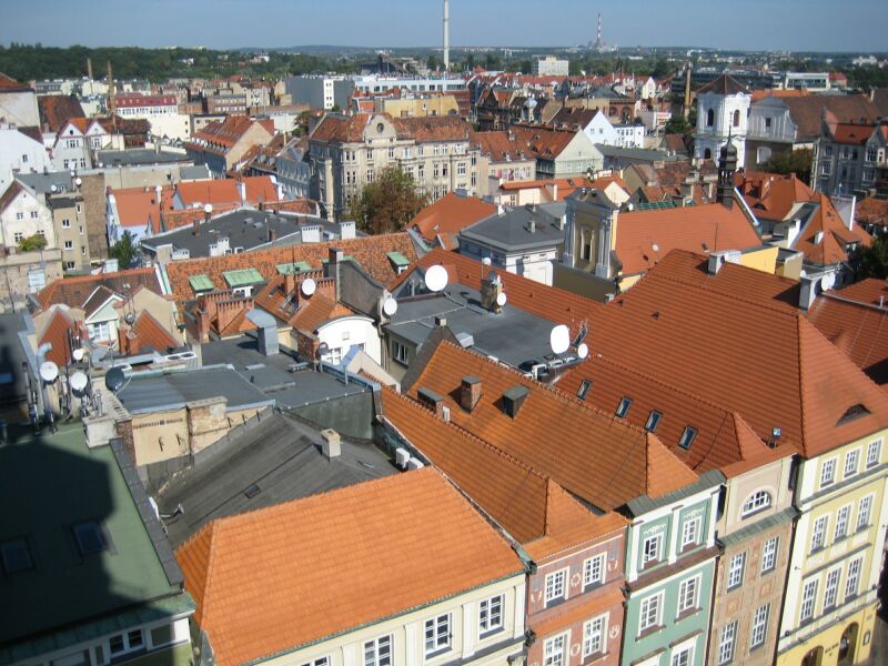 panorama poznan stary rynek stare miasto dachy - Jacek Butlewski