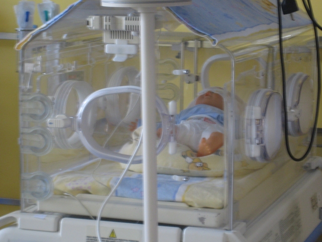 noworodek w inkubatorze - manekin - Wojciech Chmielewski