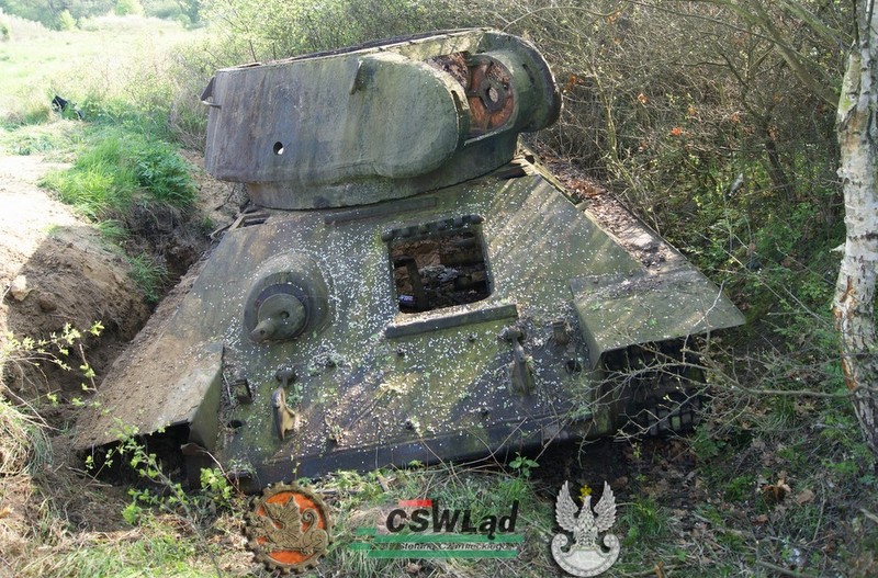 Czołg T-34 znaleziony w Biedrusku - MBP/CSWL w Poznaniu