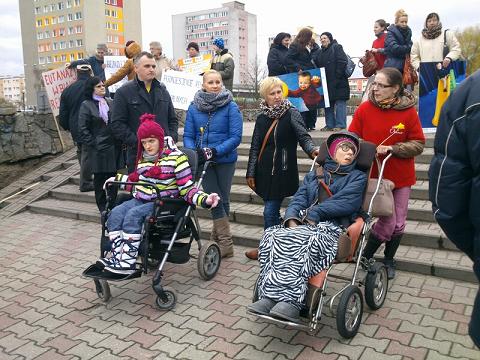 protest rodziców niepełnosprawnych dzieci - Emilia Chudzińska