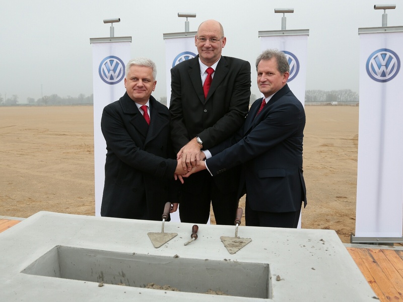 Wmurowanie kamienia fabryka VW we Wrześni - Volkswagen Polska