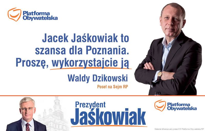 waldy reklamuje jaskowiaka - Platforma Obywatelska