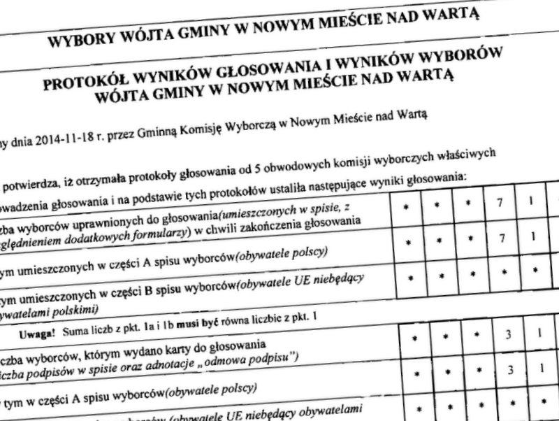 protokol wyborczy - Gmina Nowe Miasto nad Wartą