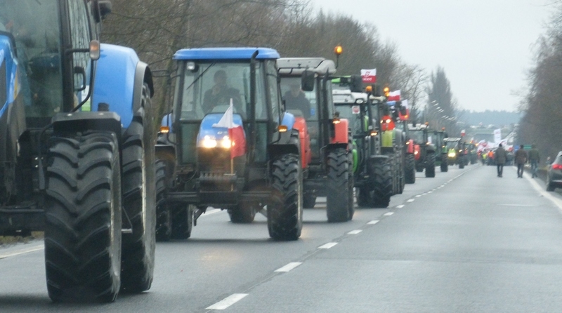 protest rolnikow w rydzynie - Policja/Leszno