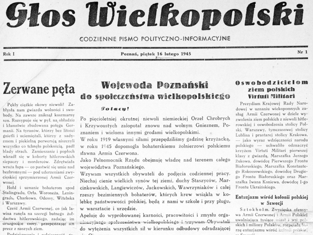 glos wielkopolski pierwszy numer - Głos Wielkopolski