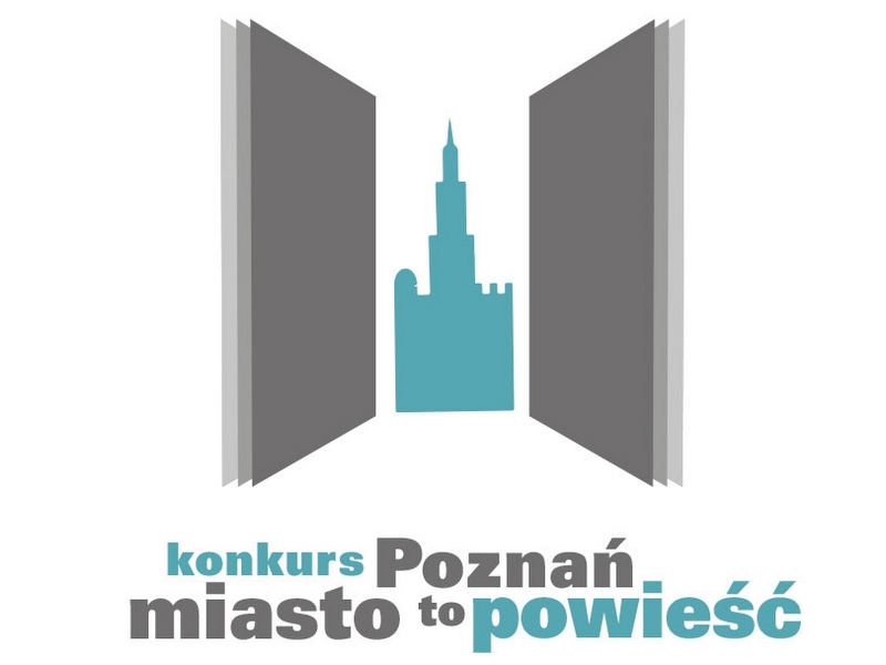 Znaczek konkursu miasto to powieść - Wydawnictwo Miejskie Poznania