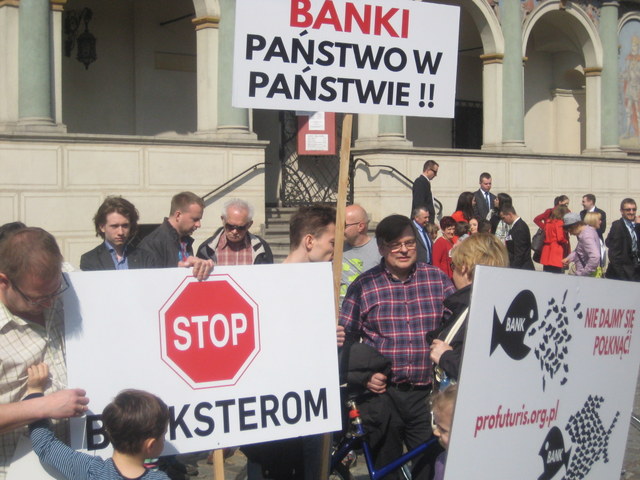 protest przeciwko bankom (1) - Jacek Butlewski 