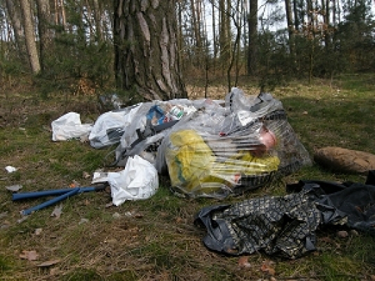 Śmieci w lesie - TomFoto