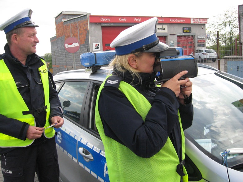 kontrola radarowa patrol drogówki - Policja Kalisz