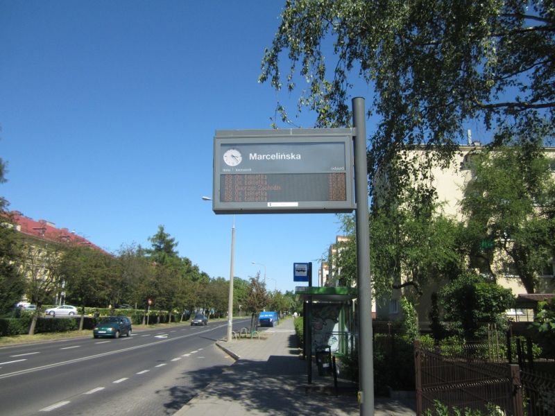tablica informacyjna its marcelinska - Radio Merkury