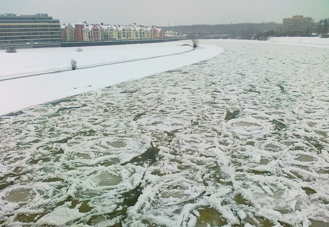 Rzeka Warta pod lodem - dzień pierwszy - Wojciech Chmielewski