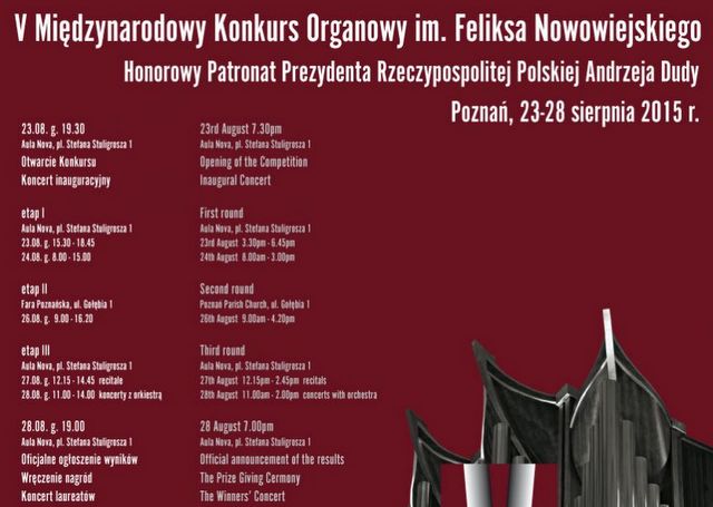 feliksa nowowiejskiego konkurs organowy - Towarzystwo im. F. Nowowiejskiego