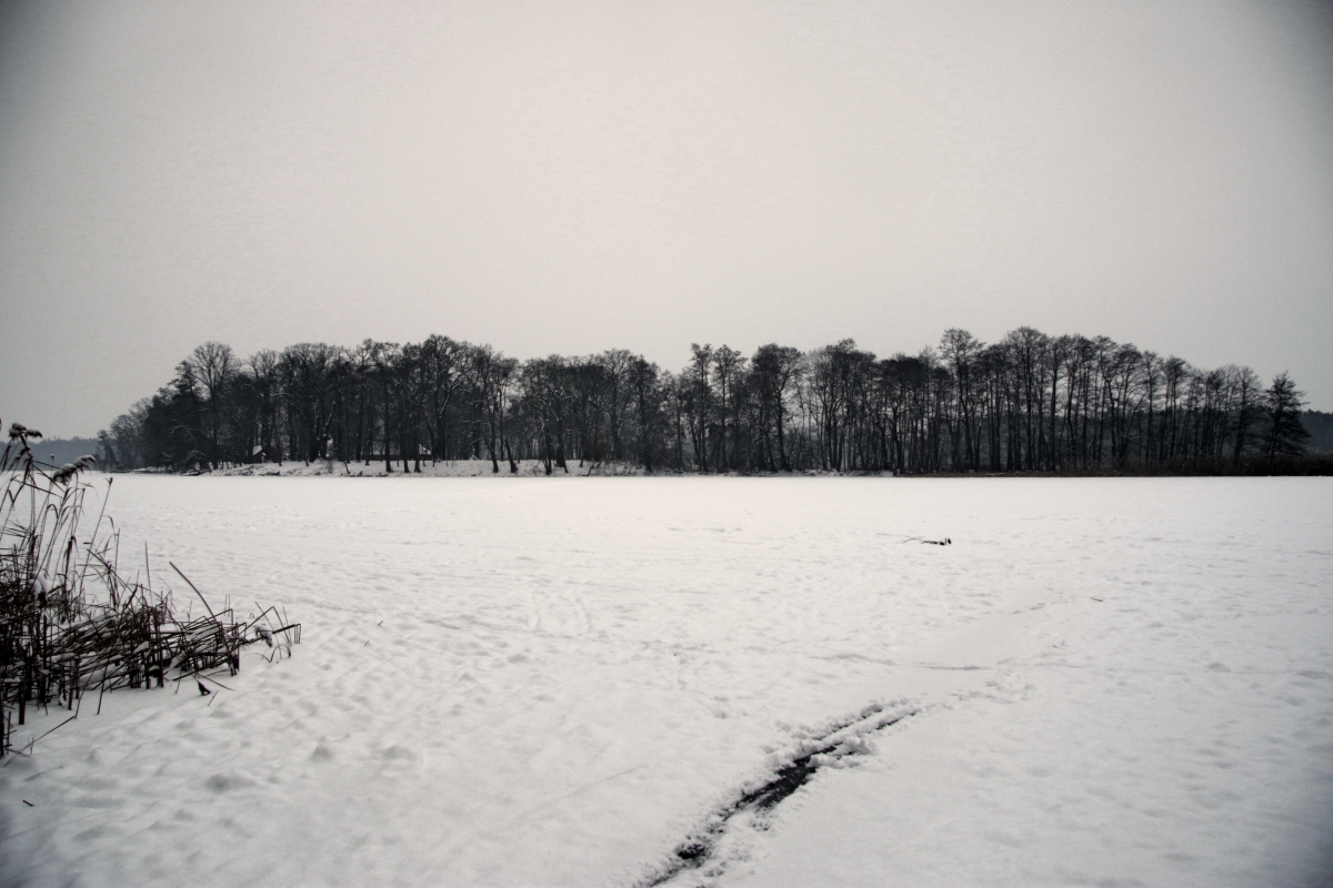 śnieg lód jezioro oblodzone zaniemyśl wyspa edwarda zima - Marcin Wesołowski
