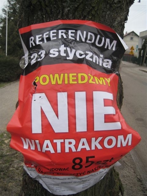 Plakat ws. referendum wiatrakowego - Jacek Marciniak