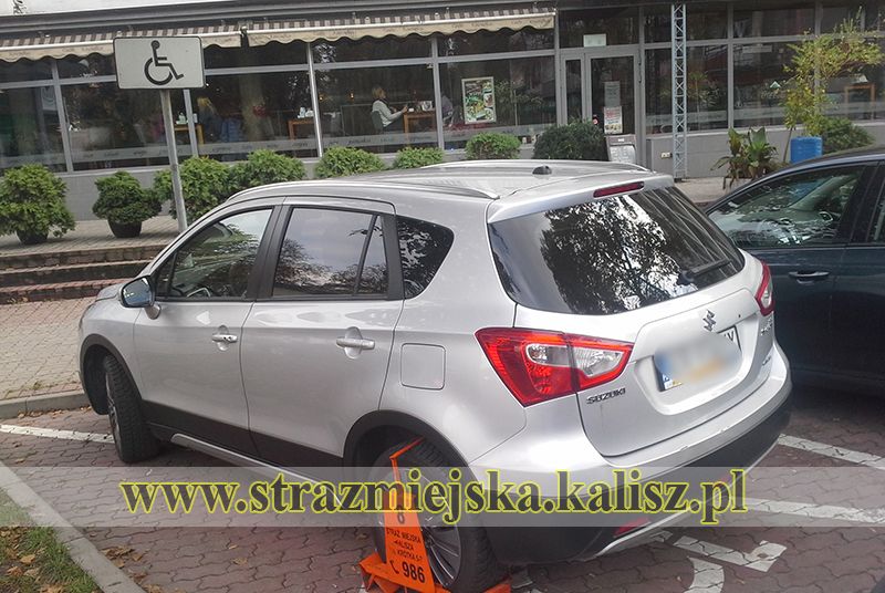 blokada na kole - Straż Miejska Kalisz