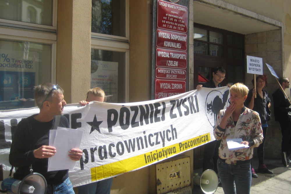 foty pikieta inicjatywy pracowniczej ochroniarze - Jacek Butlewski