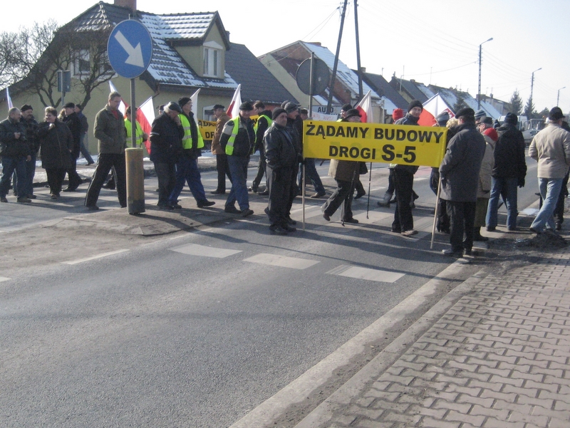 Protest w Dębienku - droga S5 - Jacek Butlewski