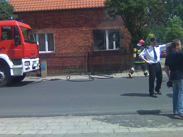 Pożar domu w Ostrowie Wlkp.  - Mateusz Moszczyński
