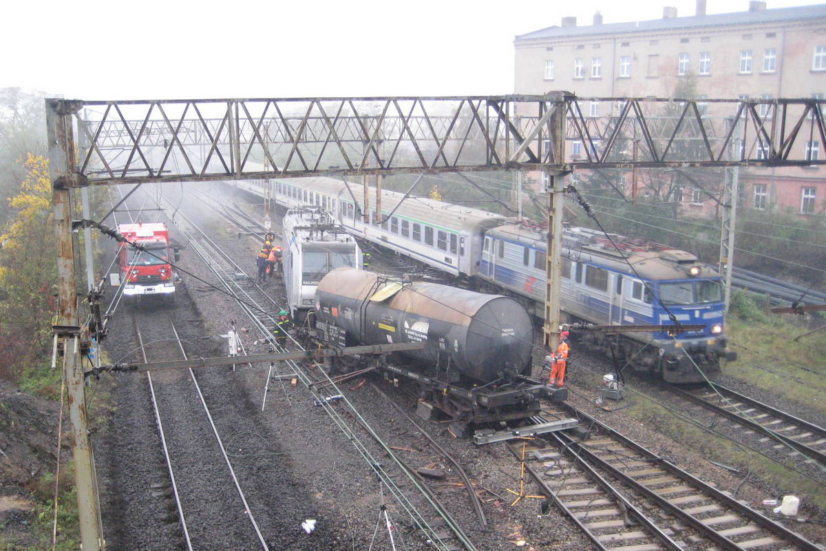 wykolejony pociąg Gniezno - Rafał Muniak
