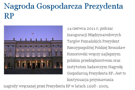 nagroda gospodarcza prezydenta www - www.prezydent.pl