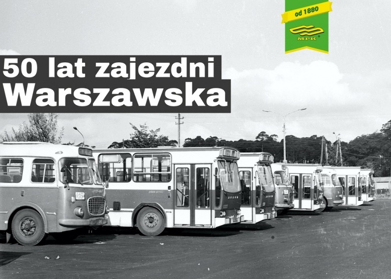 zajezdnia warszawska 50 lat plakat - MPK Poznań