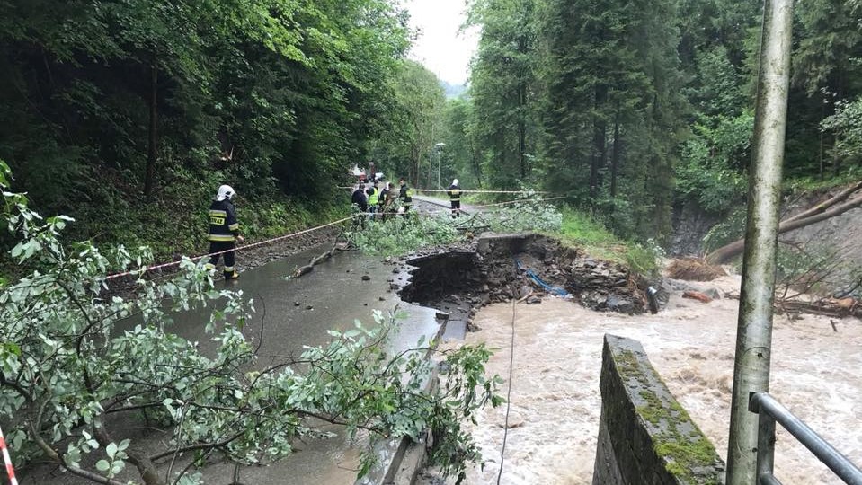 kamienica powódź klęska żywiołowa - OSP Kamienica