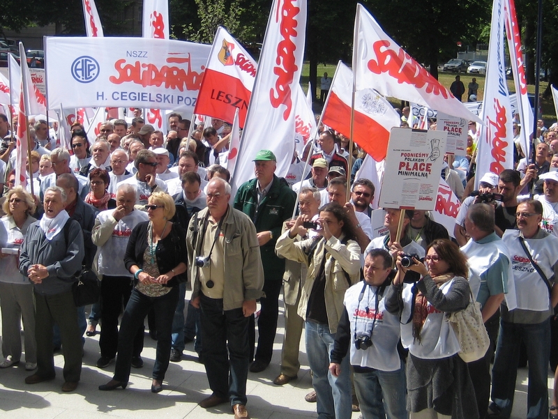 Solidarność - demonstracja pod urzędem wojewódzkim - Jacek Kosiak