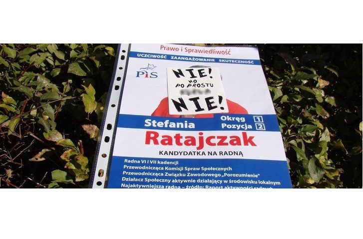 plakat wyborczy wulgaryzm - Leszno24